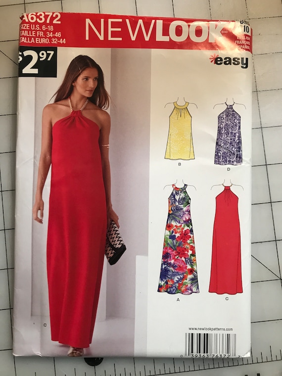 new look formal dress patterns New Look 6372 Dress Pattern Uncut