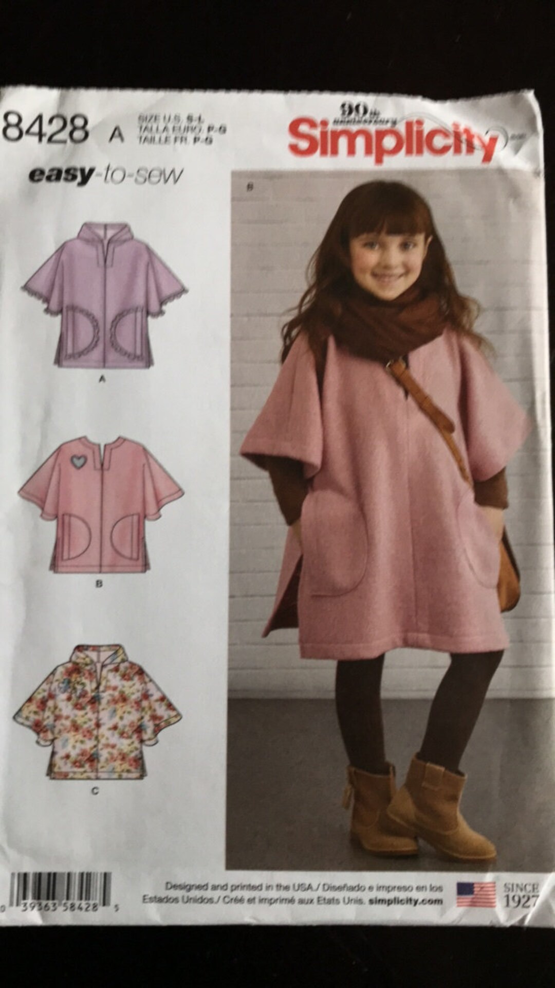 Simplicity 8428 GIRL Coat Pattern Uncut Etsy
