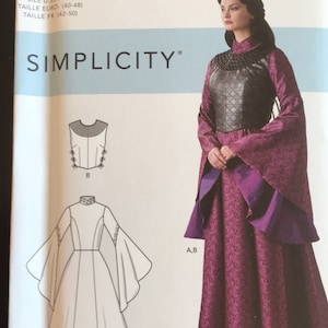 Simplicity 9089 Cosplay Fantasy LARP Costume Princess Warrior Dress UNCUT