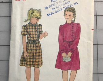 Butterick 3366 Vintage Girls Dress Pattern Uncut