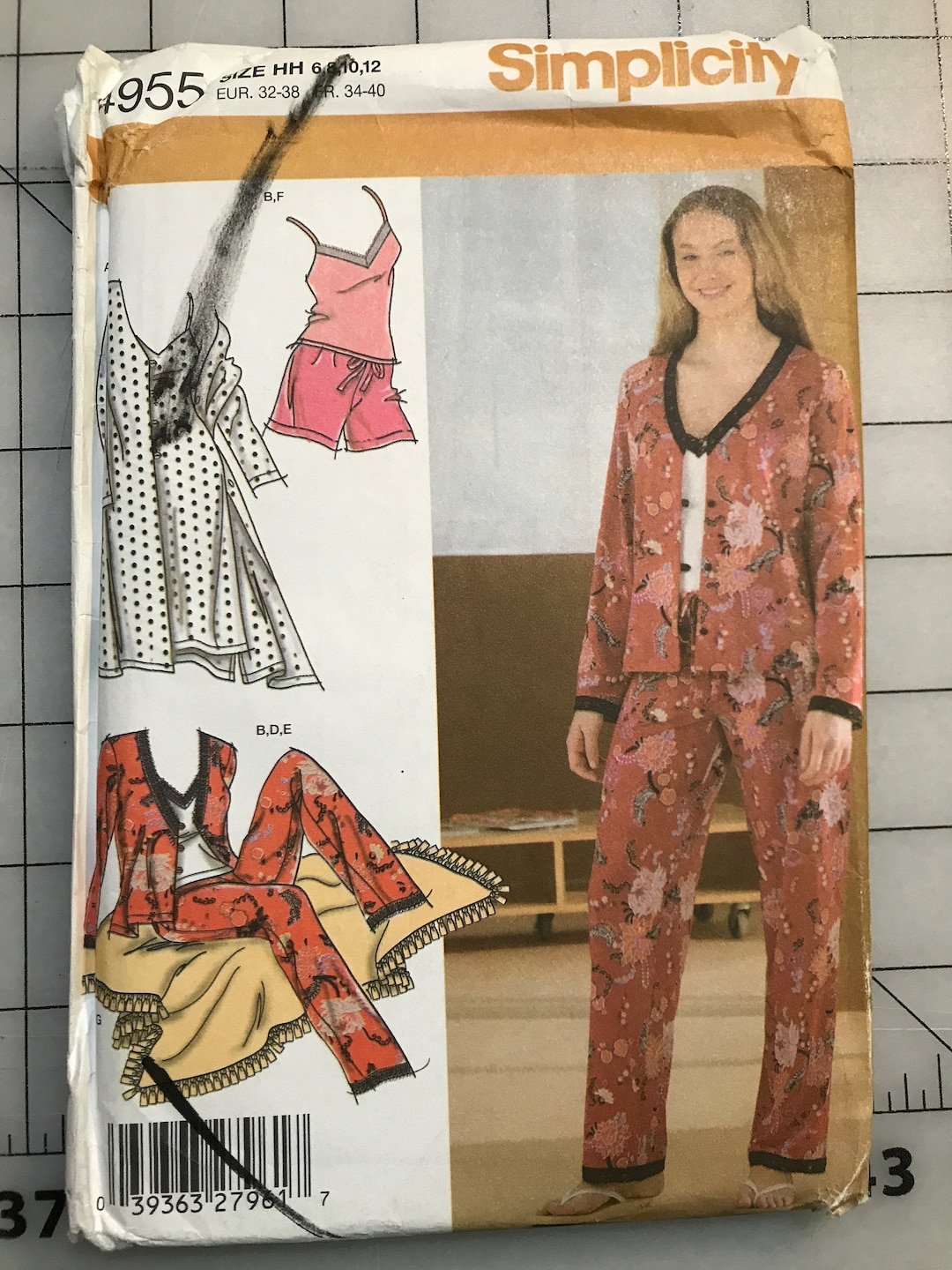 Simplicity 4955 Pajama Pattern Robe Pattern UNCUT - Etsy