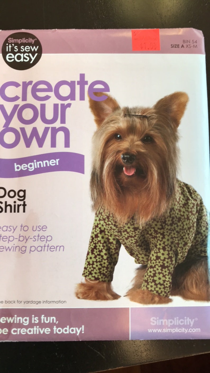 Simplicity DOG COAT Pattern Uncut Etsy