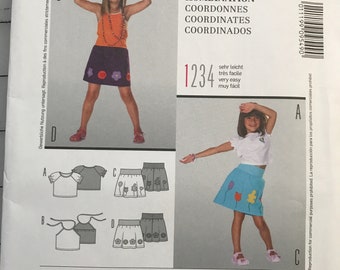 Burda Kids 9549 Tank Top Pattern Skirt Pattern Uncut