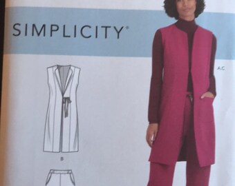 Simplicity 9184 Womens Vest Pattern Pants Pattern  Uncut