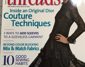 Threads Magazine January 2013 Number 164 Good Condition - Adding Sleeves, Couture Techniques, Good Sewing Habits