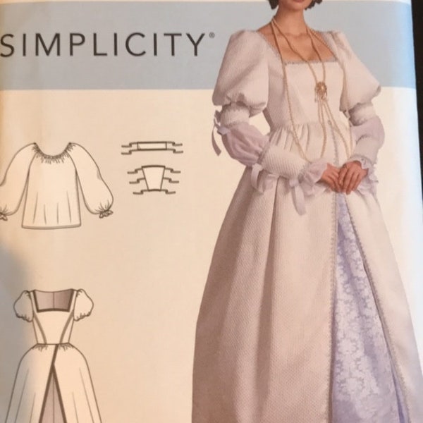 Simplicity 9090 Cosplay Fantasy LARP Costume Princess UNCUT