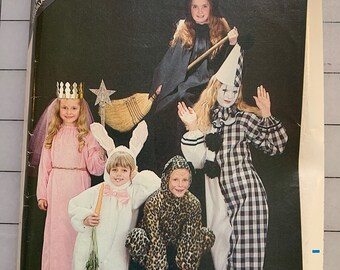 Butterick 3372 Vintage Cosplay Fantasy LARP Halloween Costume Misses Witch Pattern Bunny Pattern Uncut