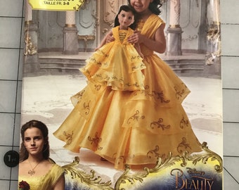 Simplicity 0653 / 8405 Cosplay Fantasy LARP Costume Girls Disney Belle Dress and Doll Dress UNCUT Pattern