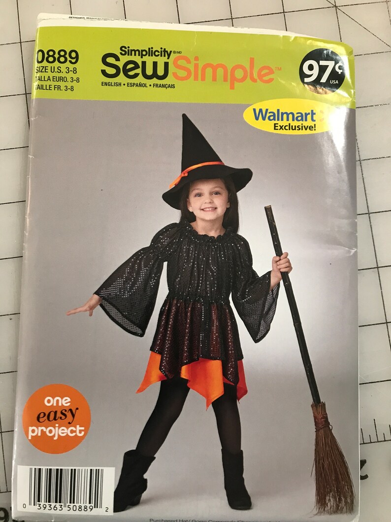 Simplicity 0889 Cosplay Fantasy LARP Costume Witch Pattern UNCUT ...