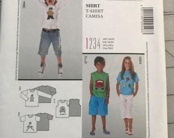 Burda Kids 9548 Tank Top Pattern T Shirt Pattern Uncut