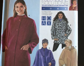 Simplicity 9892 Vintage Coat Pattern Ponch Pattern UNCUT