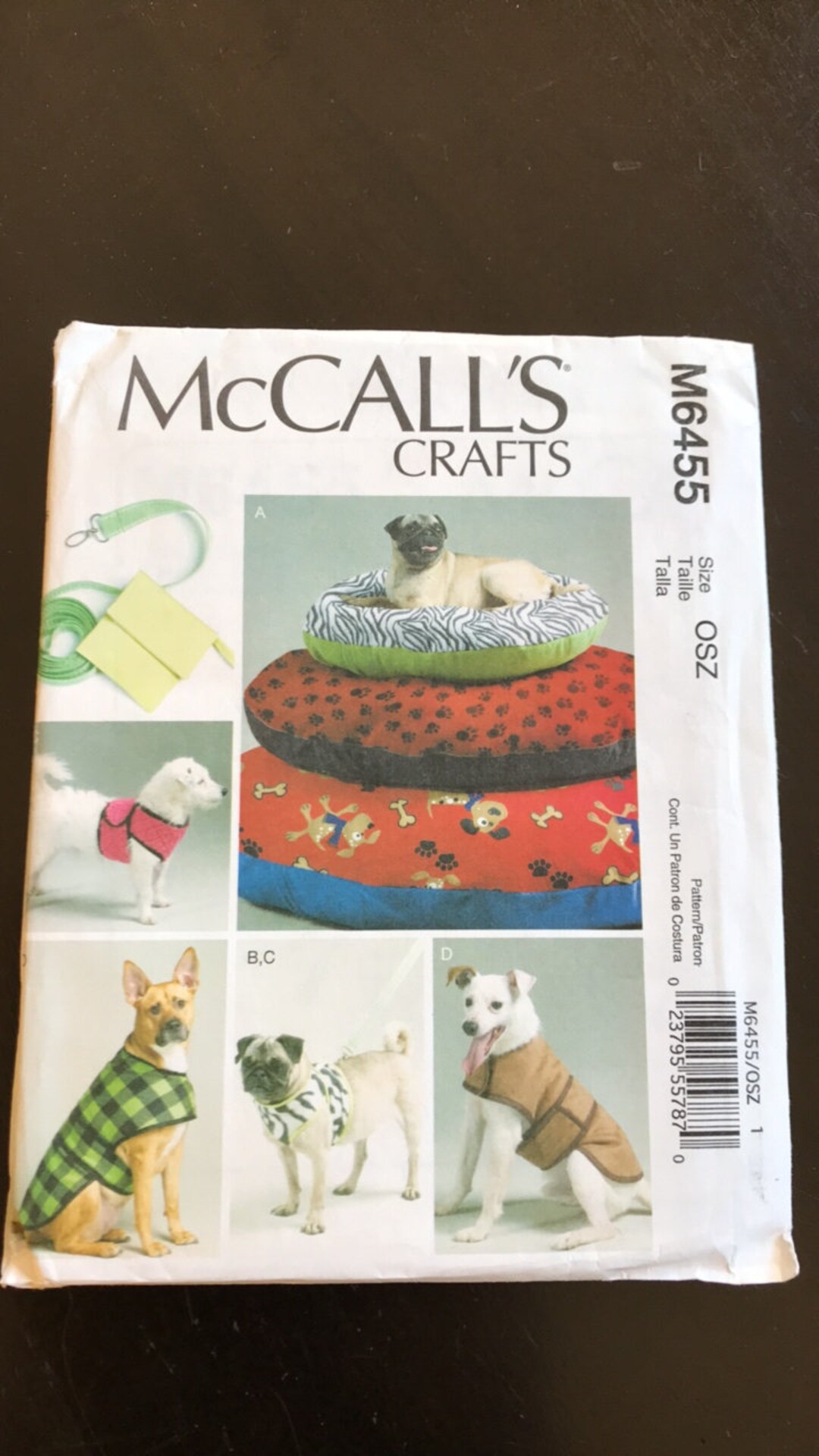 Mccalls 6455 DOG COAT Pattern and Dog Bed Pattern Uncut - Etsy