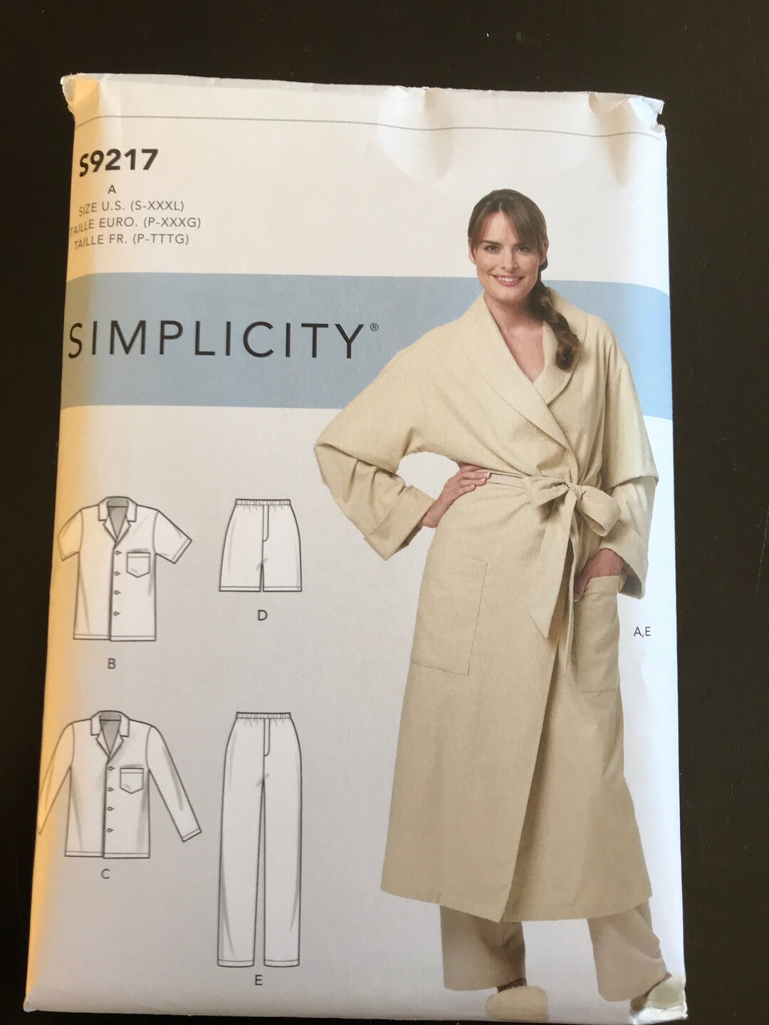 Simplicity 9217 Womens Robe Pattern Pajama Pattern UNCUT - Etsy