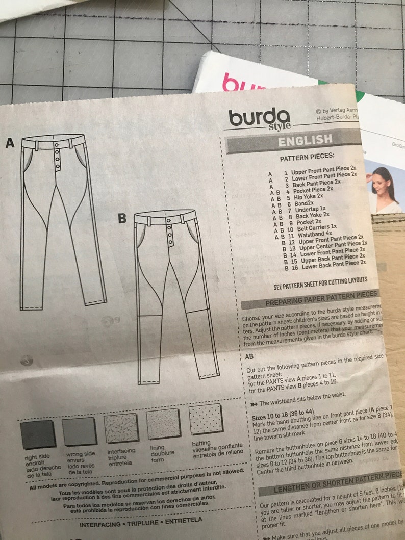 Burda 6658 Jeans Pattern Uncut - Etsy
