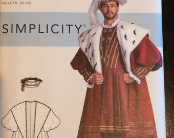 Simplicity 9096 Cosplay Fantasy LARP Costume King’s Coat UNCUT