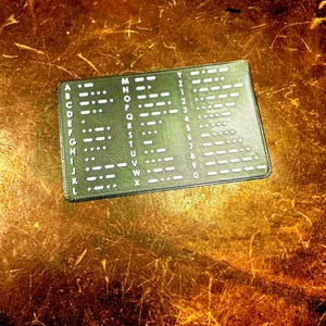 Morse Code Reference Wallet Card