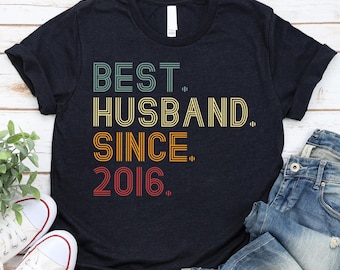 10th Wedding Anniversary Gift For Husband, Best Husband Since 2016 Shirt