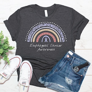 Esophageal Cancer Awareness Shirt, Esophageal Cancer Rainbow Shirt