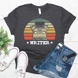 Vintage Typewriter Shirt, Writer Gift, Author Gift, Writing Shirt