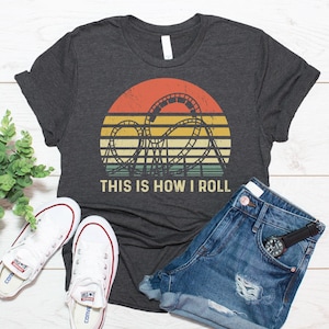 Vintage Roller Coaster Shirt, Rollercoaster Gift, Amusement Park Shirt