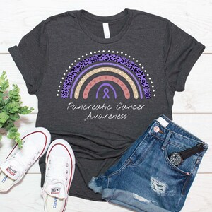 Pancreatic Cancer Shirt, Pancreatic Cancer Awareness Shirt, Pancreatic Cancer Rainbow Shirt