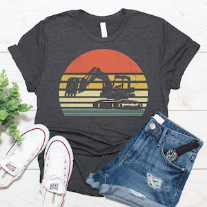 Vintage Excavator Shirt, Construction Birthday Shirt, Boys Excavator Shirt