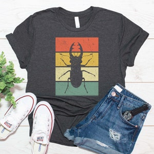 Vintage Stag Beetle Shirt / Bug Insect Shirt / Bug Birthday Shirt / T Shirt Tank Top Sweatshirt Hoodie