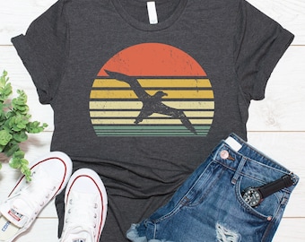 Camicia vintage con albatro, regalo per gli amanti degli albatri
