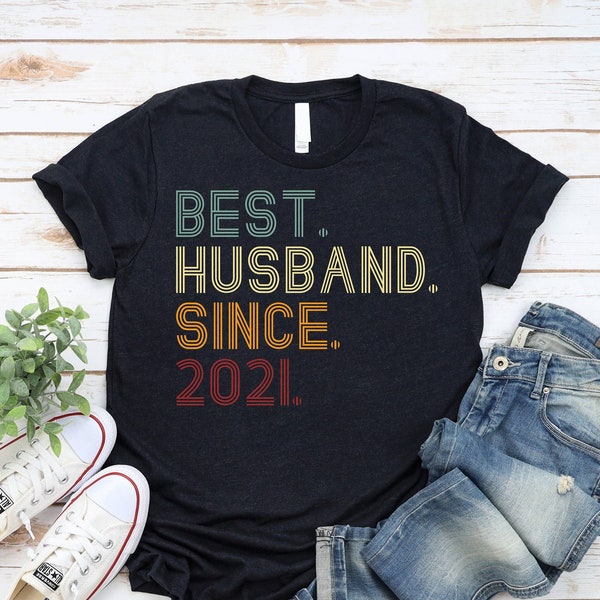 3rd Wedding Anniversary Gift / Best Husband Since 2021 Shirt / T-Shirt Tank Top Sweatshirt Hoodie