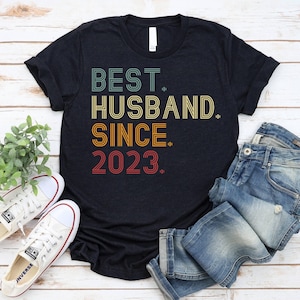 2nd Anniversary Gift, Best Husband Since 2023 Shirt, Cotton Anniversary Gift For Him, 2nd Wedding Anniversary Gift For Husband
