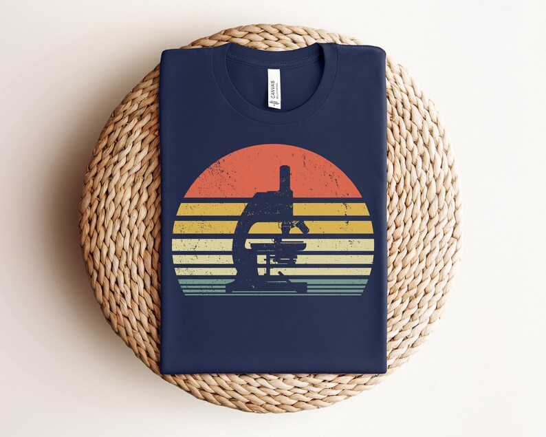 Vintage Microscope Shirt, Biology Shirt, Biologist Gift image 3