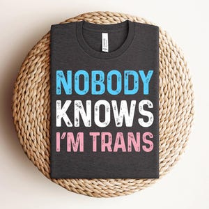 Nobody Knows I&#39;m Trans Shirt, Transgender Shirt, Trans Pride Shirt, Trans Gifts