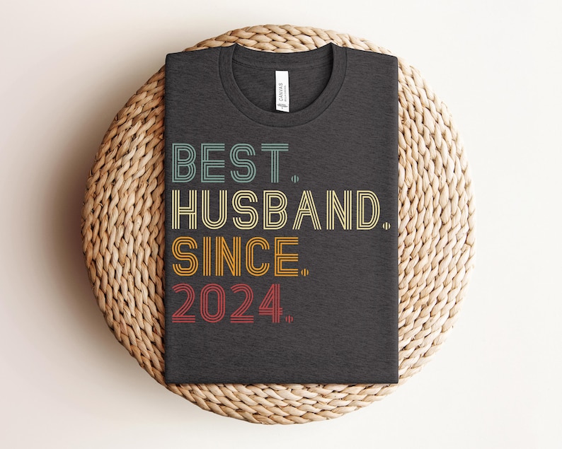 2nd Anniversary Gift, Best Husband Since 2024 Shirt, Cotton Anniversary Gift For Him, 2nd Wedding Anniversary Gift For Husband image 2