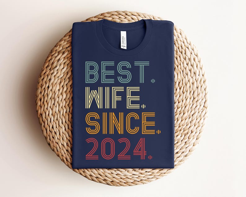 2nd Anniversary Gift, Best Wife Since 2024 Shirt, Cotton Anniversary Gift For Her, 2nd Wedding Anniversary Gift For Wife image 3
