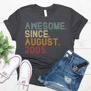 20th Birthday Gift For Her And Him, 20th Birthday Shirt, Vintage 2005 Shirt