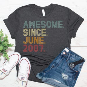 18th Birthday Gift For Girls And Boys, 18th Birthday Shirt, Vintage 2007 Shirt