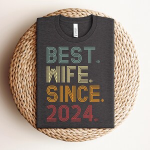 2nd Anniversary Gift, Best Wife Since 2024 Shirt, Cotton Anniversary Gift For Her, 2nd Wedding Anniversary Gift For Wife image 2