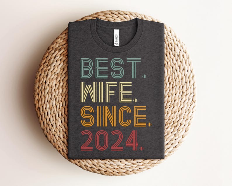 2nd Anniversary Gift, Best Wife Since 2024 Shirt, Cotton Anniversary Gift For Her, 2nd Wedding Anniversary Gift For Wife image 2