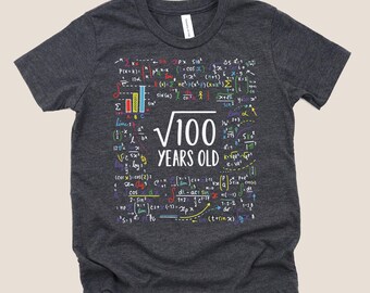 Square Root of 100 Shirt, 10th Birthday Gift