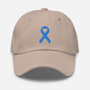 Colon Cancer Dad Hat / Colon Cancer Awareness Gift / Blue Ribbon Hat ...