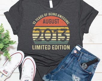 13th Birthday Shirt, 13th Birthday Gift For Girls And Boys, 13 Year old Gifts