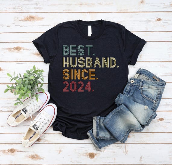 2nd Anniversary Gift, Best Husband Since 2024 Shirt, Cotton Anniversary Gift For Him, 2nd Wedding Anniversary Gift For Husband