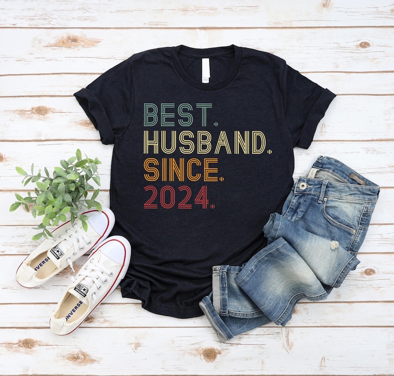 2nd Anniversary Gift, Best Husband Since 2024 Shirt, Cotton Anniversary Gift For Him, 2nd Wedding Anniversary Gift For Husband image 1
