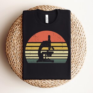 Vintage Microscope Shirt, Biology Shirt, Biologist Gift image 2