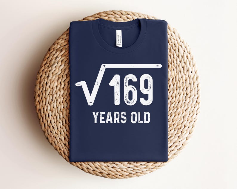 Regalo de cumpleaños número 13 para niños y niñas, camiseta con la raíz cuadrada de 169, camiseta de cumpleaños número 13 imagen 3