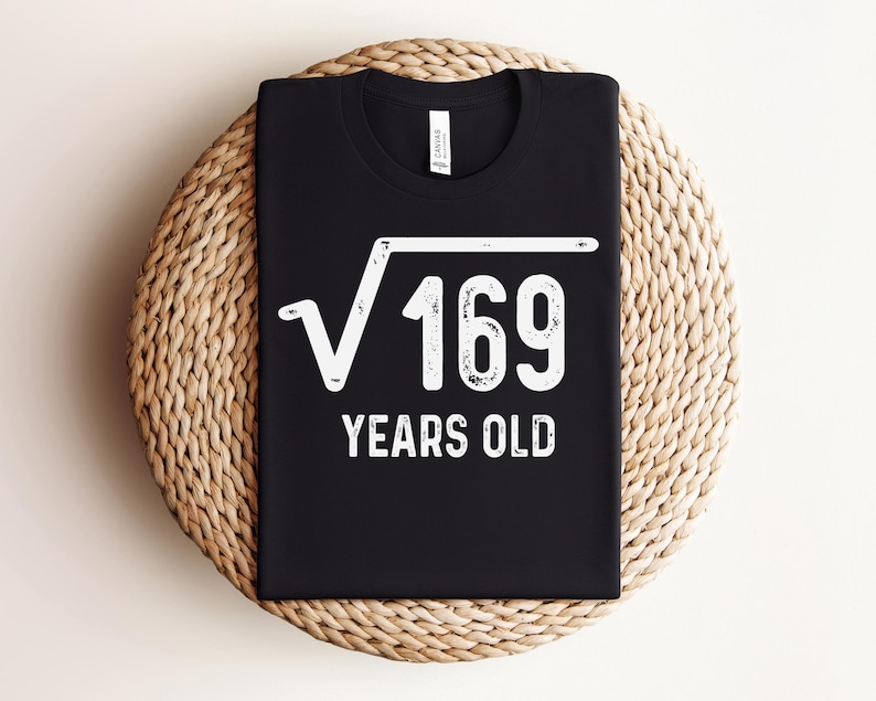 Regalo de cumpleaños número 13 para niños y niñas, camiseta con la raíz cuadrada de 169, camiseta de cumpleaños número 13 imagen 2
