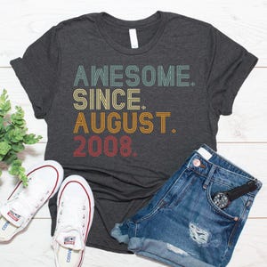 17th Birthday Gift, 17 Year old Gift For Girls And Boys, 17th Birthday Shirt, Vintage 2008 Shirt