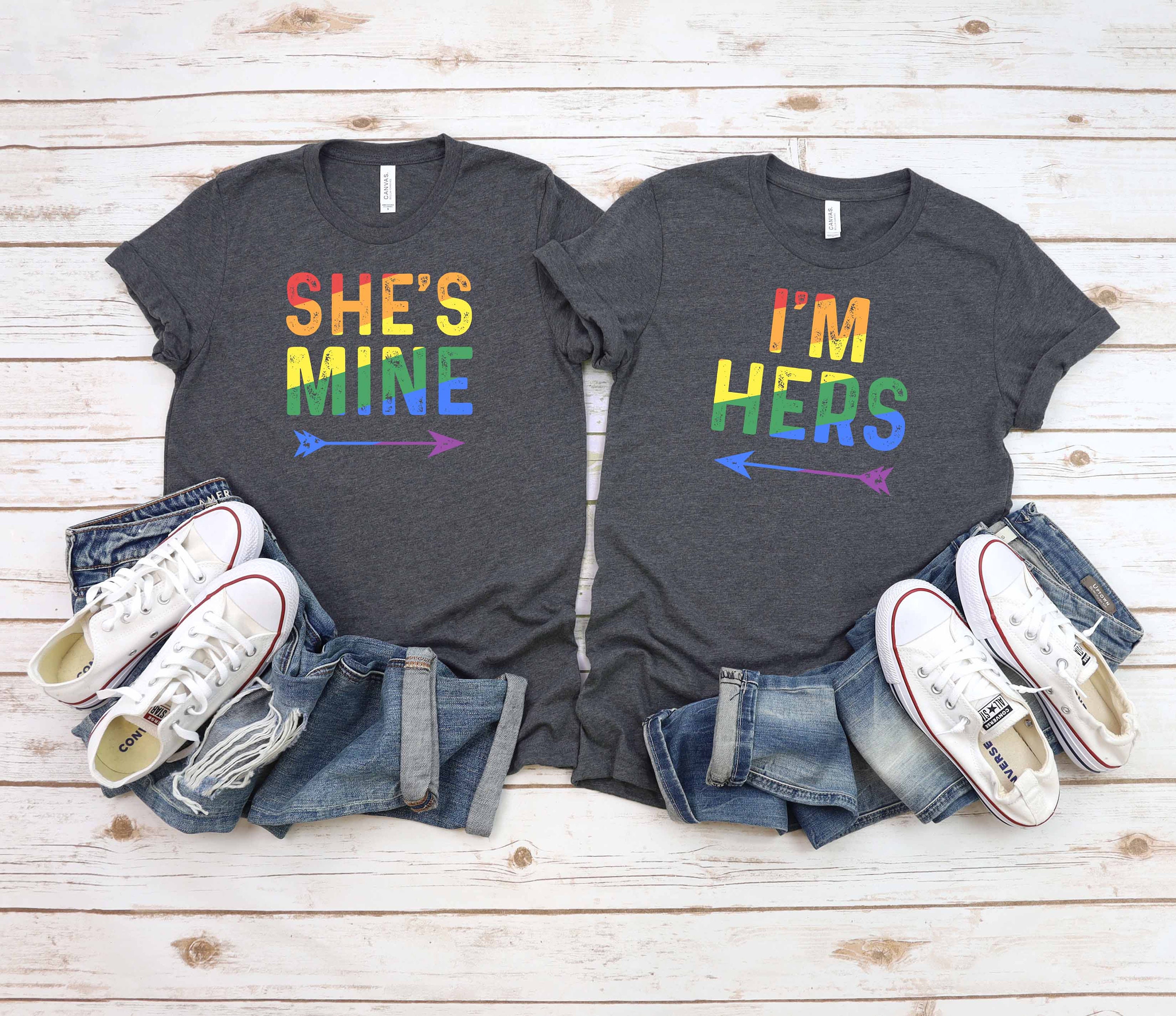 Matching lesbian shop couple hoodies