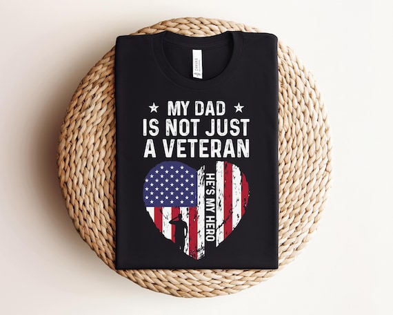 Distressed American Flag My Dad Is A Vietnam Veteran Tee Distressed American Flag My Dad Is A Vietnam Veteran Tee