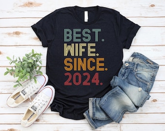 2nd Anniversary Gift, Best Wife Since 2024 Shirt, Cotton Anniversary Gift For Her, 2nd Wedding Anniversary Gift For Wife
